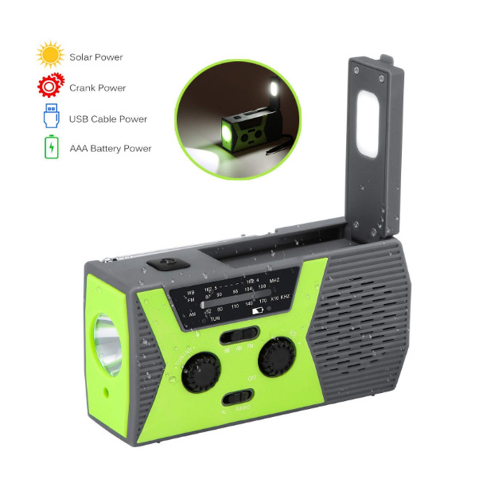Emergency Solar Hand Crank Radio AM/FM & NOAA Emergency Broadcast Weather Alert Radio with 6 LEDs Reading Lamp Survival Supplies Emergency Solar Hand Crank Radio AM/FM & NOAA Emergency Broadcast Weather Alert Radio with 6 LEDs Reading Lamp Survival Supplies