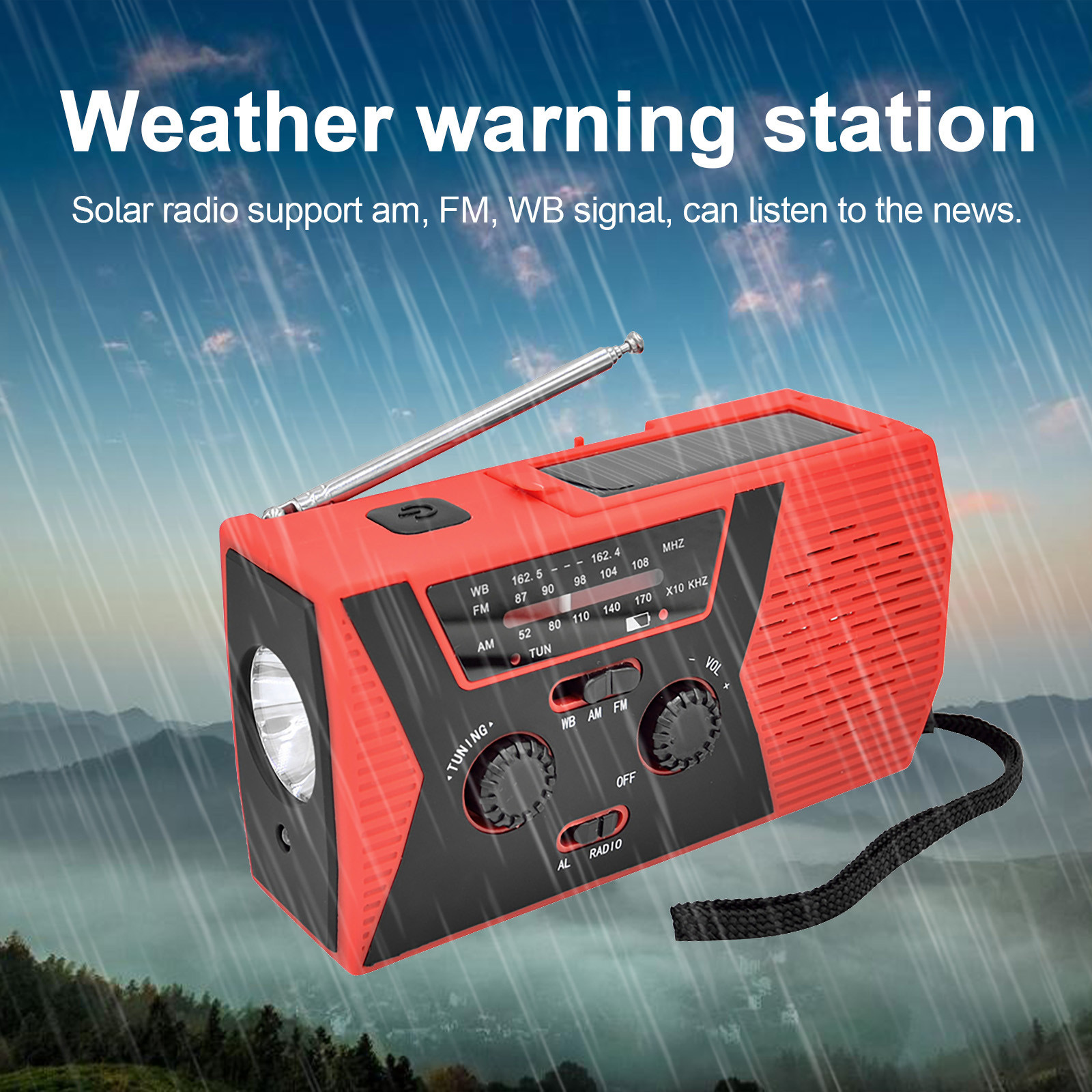 Emergency Solar Hand Crank Radio AM/FM & NOAA Emergency Broadcast Weather Alert Radio with 6 LEDs Reading Lamp Survival Supplies Emergency Solar Hand Crank Radio AM/FM & NOAA Emergency Broadcast Weather Alert Radio with 6 LEDs Reading Lamp Survival Supplies
