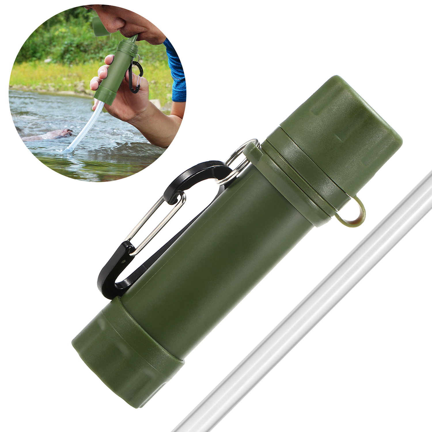 Personal Outdoor Survival Water Filtration Straw