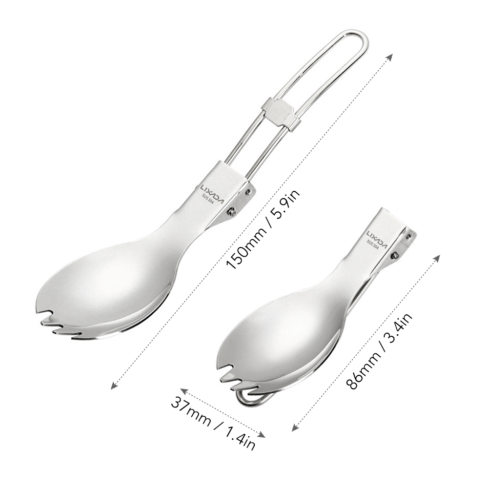 Lixada 4pcs Cookware Set Aluminum Military Canteen Cup Wood Stove Foldable Spork with Cover Bag for Camping Hiking Backpacking
