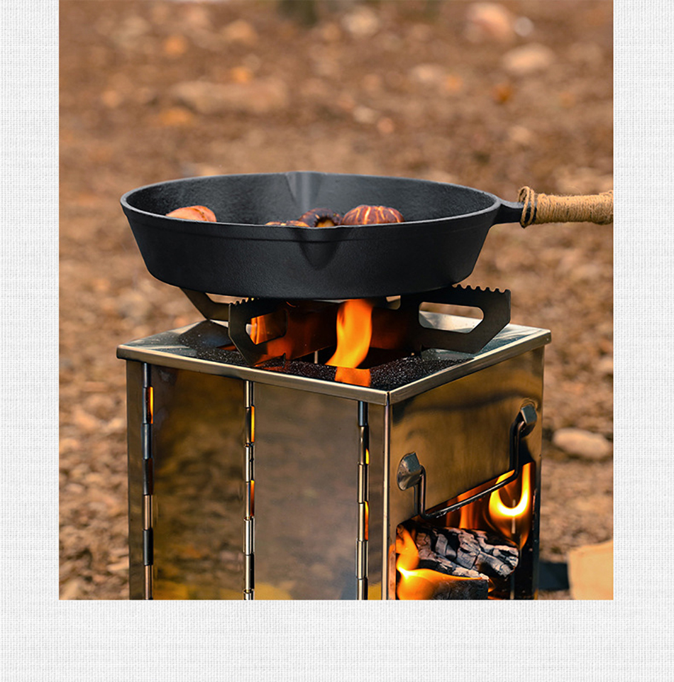 Camping Stove Stainless Steel Fire Wood Stoves Portable Outdoor Burning Tools for Survival Trekking Cooking Supplies