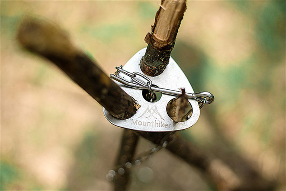 Outdoor Tripod Hanger Stainless Steel Length Adjustable Leather Storage Bag Camping Hiking Bushcraft Cooking Hanging Pot Grill