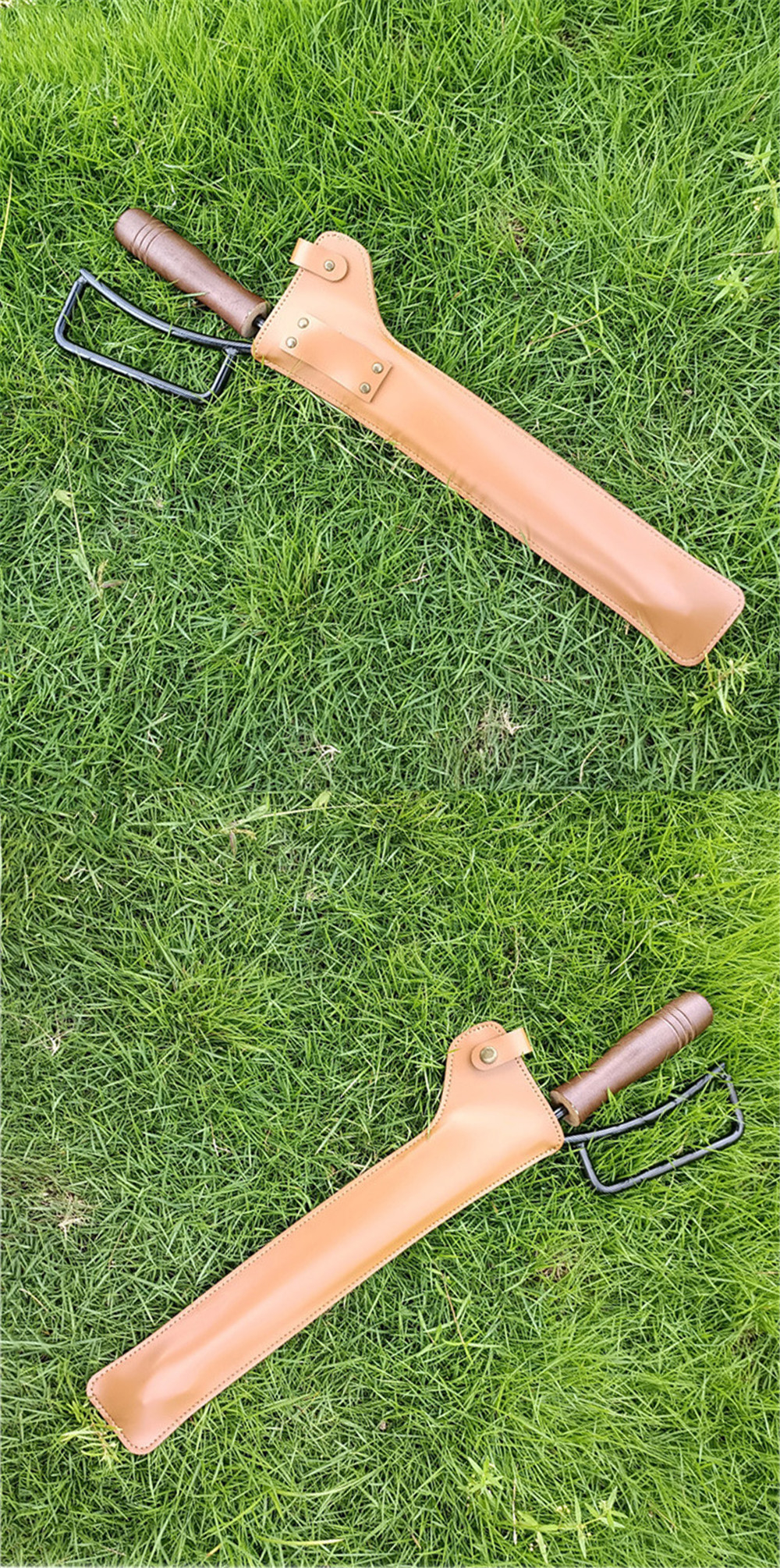 Barbecue Charcoal Clip Iron Wood Handle Anti-Scalding with Leather Cover Outdoor Camping BBQ Bonfire Stove Fireplace Fire Tongs Barbecue Charcoal Clip Iron Wood Handle Anti-Scalding with Leather Cover Outdoor Camping BBQ Bonfire Stove Fireplace Fire Tongs