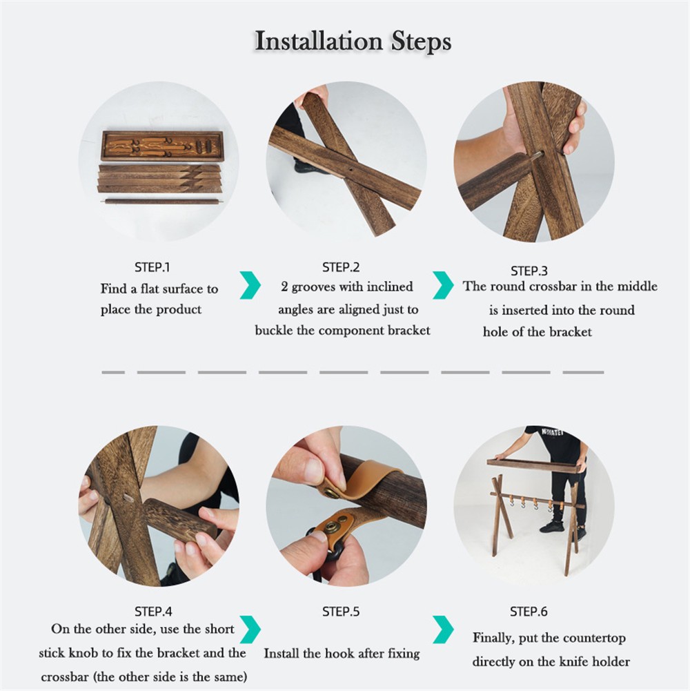 Camping Wood Rack Shelf Folding Solid Pine Multifunctional Triangle Ourdoor Home Lamps Cookware Tableware Hanger Holder Rack