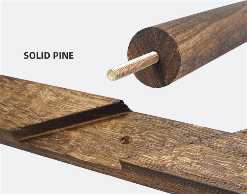 Camping Wood Rack Shelf Folding Solid Pine Multifunctional Triangle Ourdoor Home Lamps Cookware Tableware Hanger Holder Rack