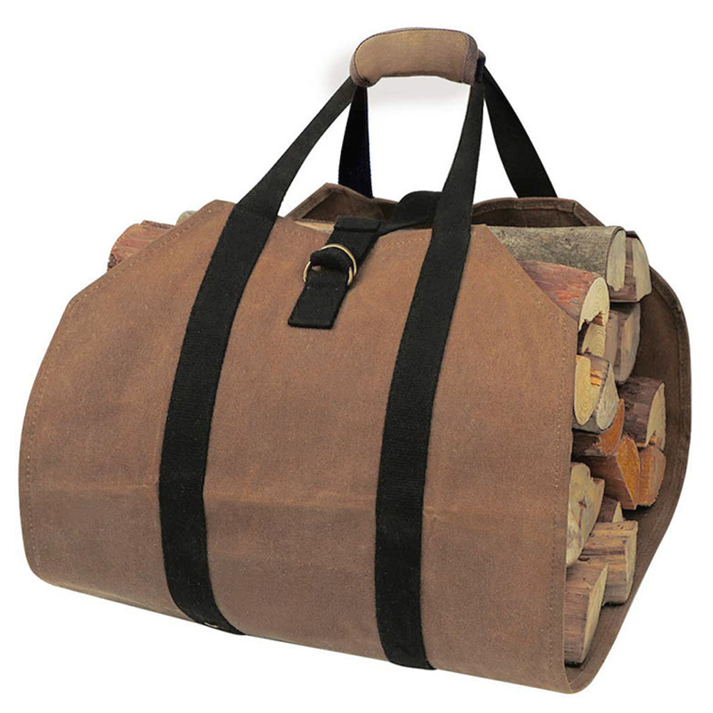 High-quality Supersized Canvas Firewood Wood Carrier bag Log Camping Outdoor Holder Carry storage bag Wooden Canvas Bag