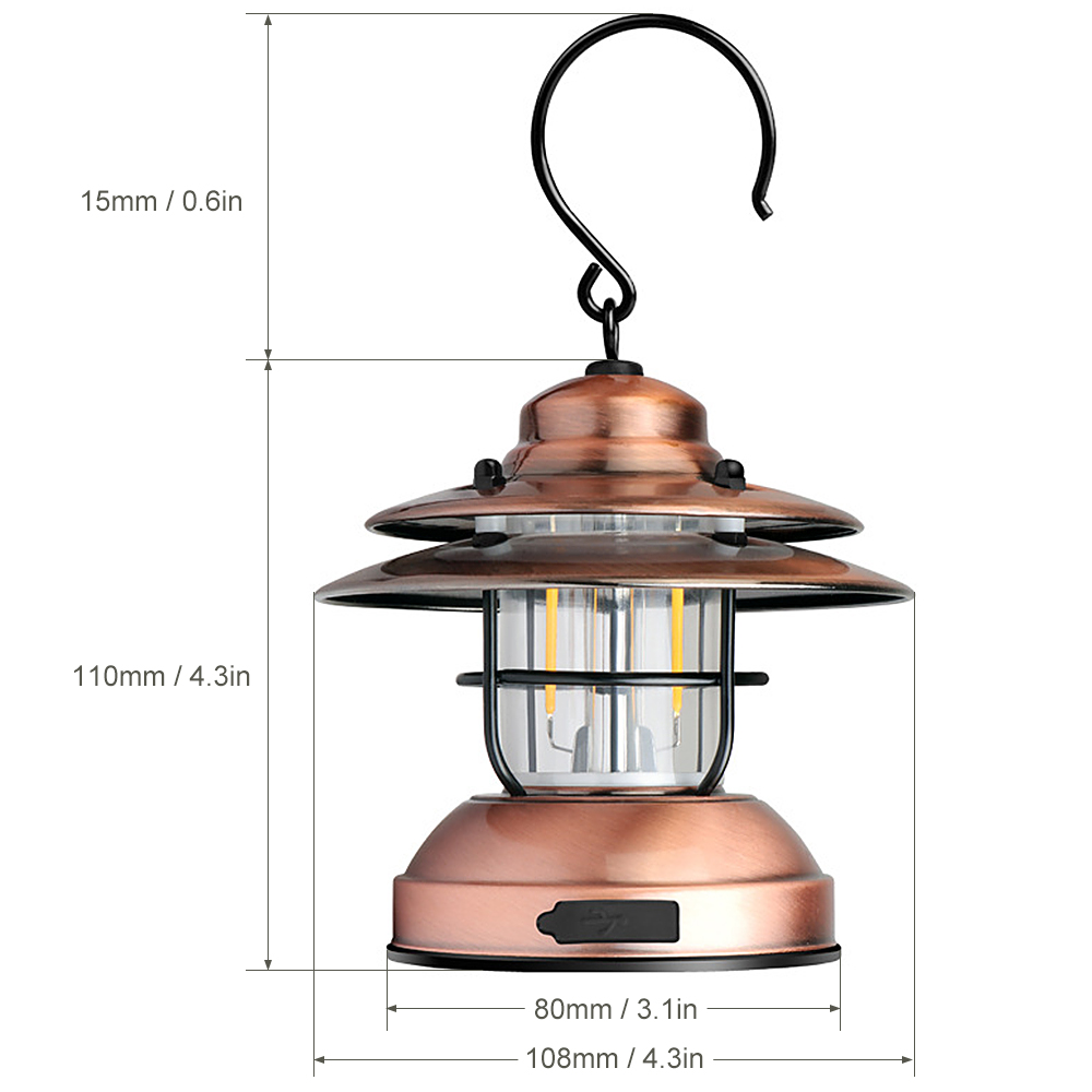 Mini Hanging Camping Lantern USB Outdoor Light Water Resistant Garden Lamp with 2 Lighting Modes for Garden Yard Camping Lantern Mini Hanging Camping Lantern USB Outdoor Light Water Resistant Garden Lamp with 2 Lighting Modes for Garden Yard Camping Lantern