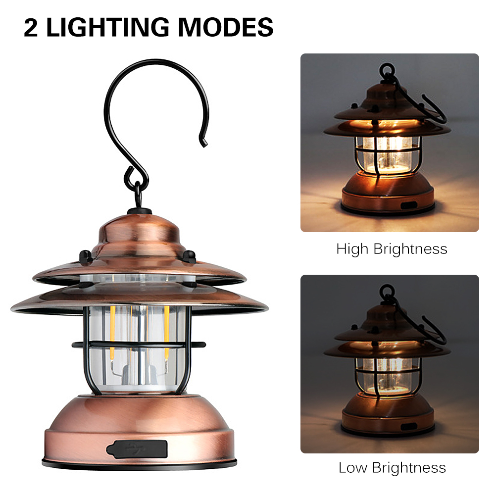 Mini Hanging Camping Lantern USB Outdoor Light Water Resistant Garden Lamp with 2 Lighting Modes for Garden Yard Camping Lantern Mini Hanging Camping Lantern USB Outdoor Light Water Resistant Garden Lamp with 2 Lighting Modes for Garden Yard Camping Lantern
