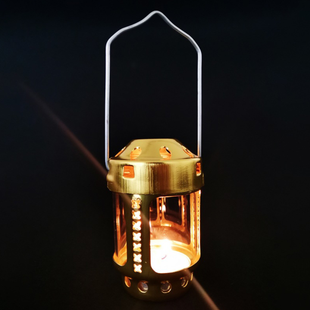 Portable Aluminum Alloy Candle Lantern Brass Hanging Candlestick Tea Light Lamp for Outdoor Night Fishing Camping Accessories Portable Aluminum Alloy Candle Lantern Brass Hanging Candlestick Tea Light Lamp for Outdoor Night Fishing Camping Accessories