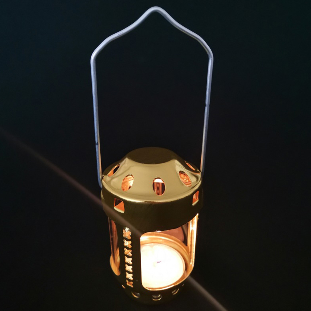 Portable Aluminum Alloy Candle Lantern Brass Hanging Candlestick Tea Light Lamp for Outdoor Night Fishing Camping Accessories Portable Aluminum Alloy Candle Lantern Brass Hanging Candlestick Tea Light Lamp for Outdoor Night Fishing Camping Accessories